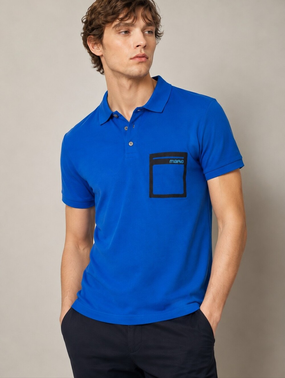 Marc by Marc Jacobs Men's Blue Polo Shirt NWT Size Small Designer Cotton Top